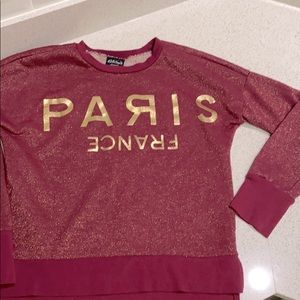 Great Lightweight Top w/ Gold PARIS size XS